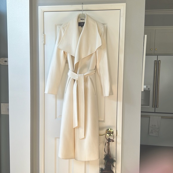 BNWT MACKAGE Wrap wool coat with belt- M - Picture 1 of 3